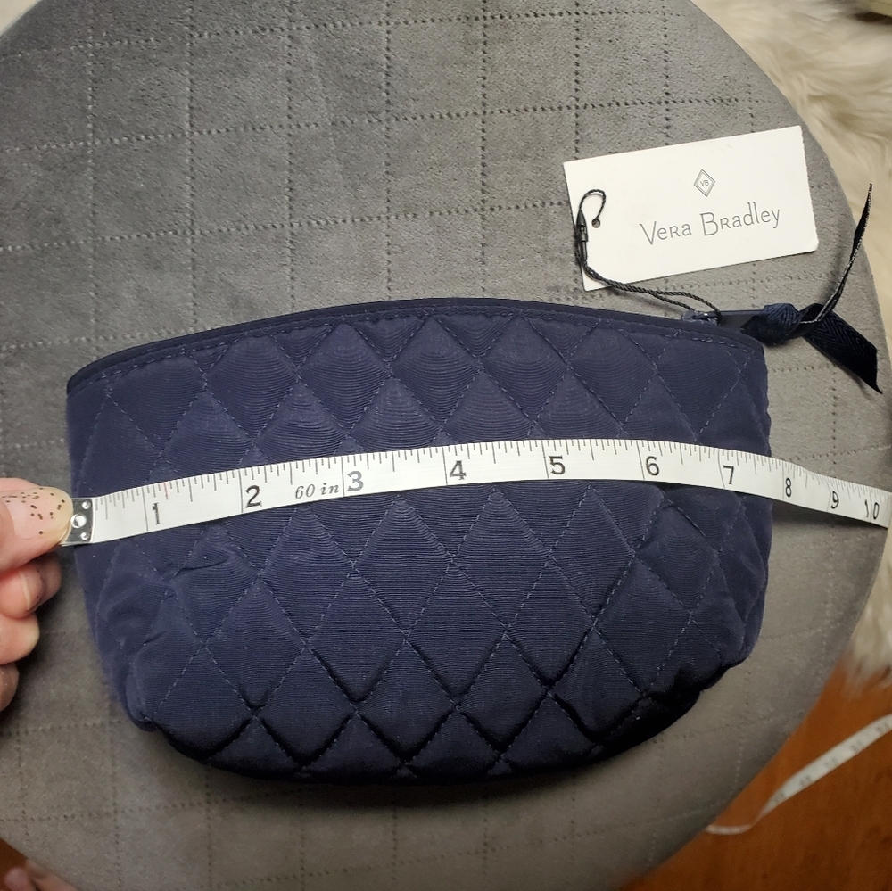 Vera Bradley Quilted Blue Cosmetic Pouch NWT - Picture 5 of 8